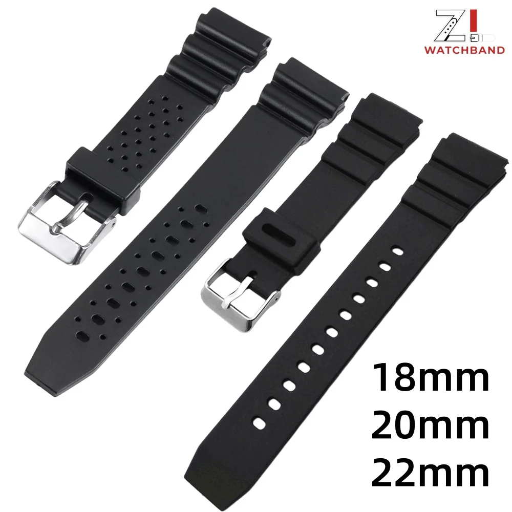 Pulseira de relógio de borracha para casio pulseira de relógio de pulso eletrônico esportes mergulho tup pulseira de relógio 18mm 20mm 22mm