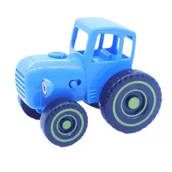 1pc Contains A Small Car Farmer Blue Tractor Pull Wire Car Model Toy For Kids Early Learning Toy Play Fun With Small Speaker