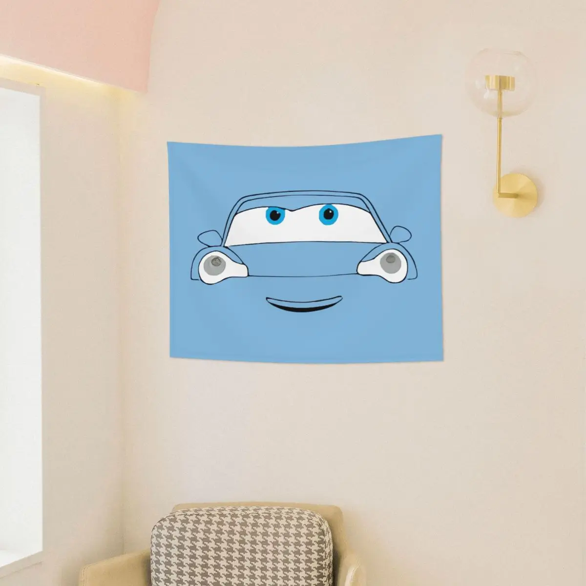 Sally Cars Lightning Mcqueen Tapestry Wall Hanging Hippie Fabric Wall Tapestry INS Blanket Wall Decor Yoga Mat