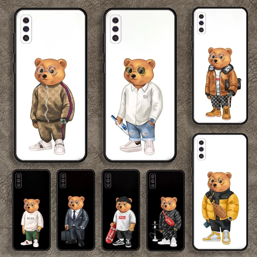 Baron Filou  Fashion Bear Phone Case for SamsungA 91,80,73,72,71,70,53,52,51,42,41,40,32,31,30,22,21,20,13 S Soft Black Case