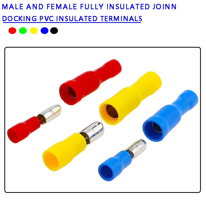 Female and Male Insulated Electric Connector Crimp Bullet Terminal for Audio Wiring terminals MPD FRD Connectors 22-16AWG