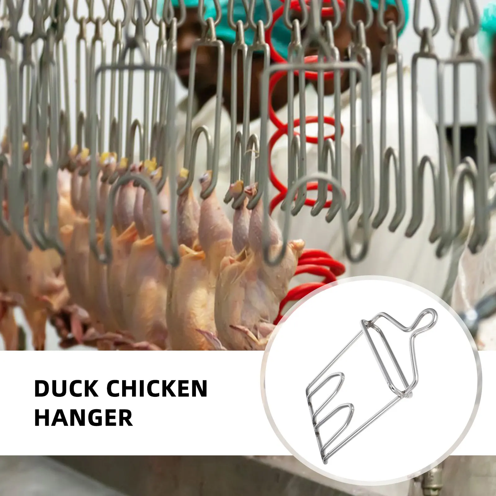 1Pcs Stainless Steel Wear-Resistant Poultry Hook Slaughter Hanging Tool Meat Processing Kitchen Accessory