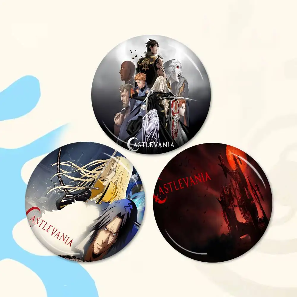 Broche Hecho a Mano de 58mm del Anime Castlevania, Insignia de Cosplay para Mochila, Accesorios de Joyería, Regalos