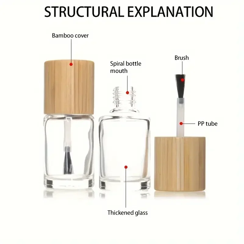 Lot de Verhéritage à Ongles en Verre Transparent, Plusieurs Bouteilles Africaines, Récipient Rond de 10ml pour Distributeur de Liquide, Art de la miles pour Salon de Manucure, 10 Pièces