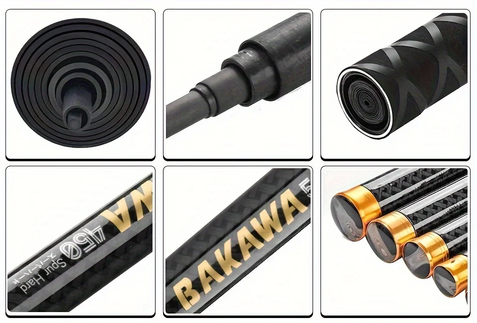 BAKAWA Ultraleichte Carbon-Angelruten 1,8M-7,2M Tragbare Teleskop-Reise-Mini-Stream-Feeder-Rute Harte Pesca Karpfen-Süßwasser-Angelrute – Detail 4