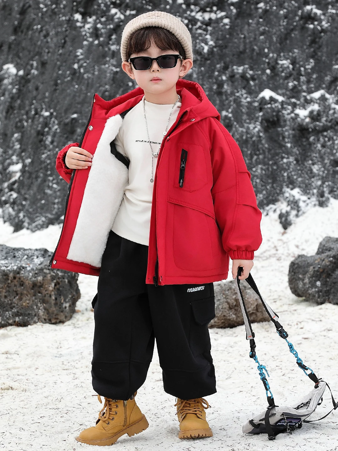 

Утепленная хлопковая куртка-парка с капюшоном для мальчиков, зимняя теплая повседневная куртка с длинными рукавами на молнии, черная, подростковый размер