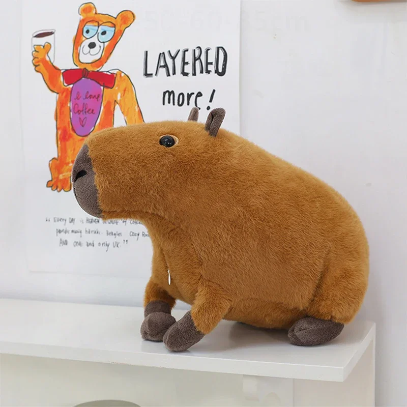 

Kawaii Capybara Plush Toy Cute Stuffed Animal Cuddly Capybara Plaything Funny Guinea Pig Soft Toy For Kids Birthday Gift