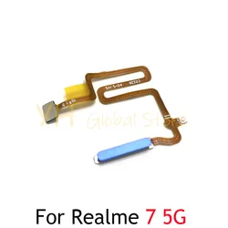 Lector de huellas dactilares para OPPO Realme 6 / 6 Pro / 7/7i, Sensor de identificación táctil, tecla de retorno, botón de inicio, piezas de reparación de Cable flexible