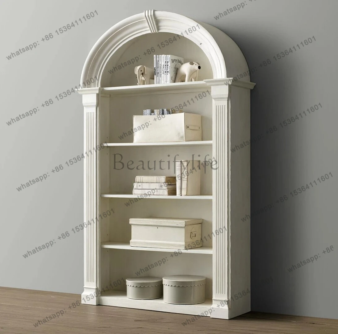 

American rural log bookcase dining side cabinet simple modern wine storage light luxury decoration fashion