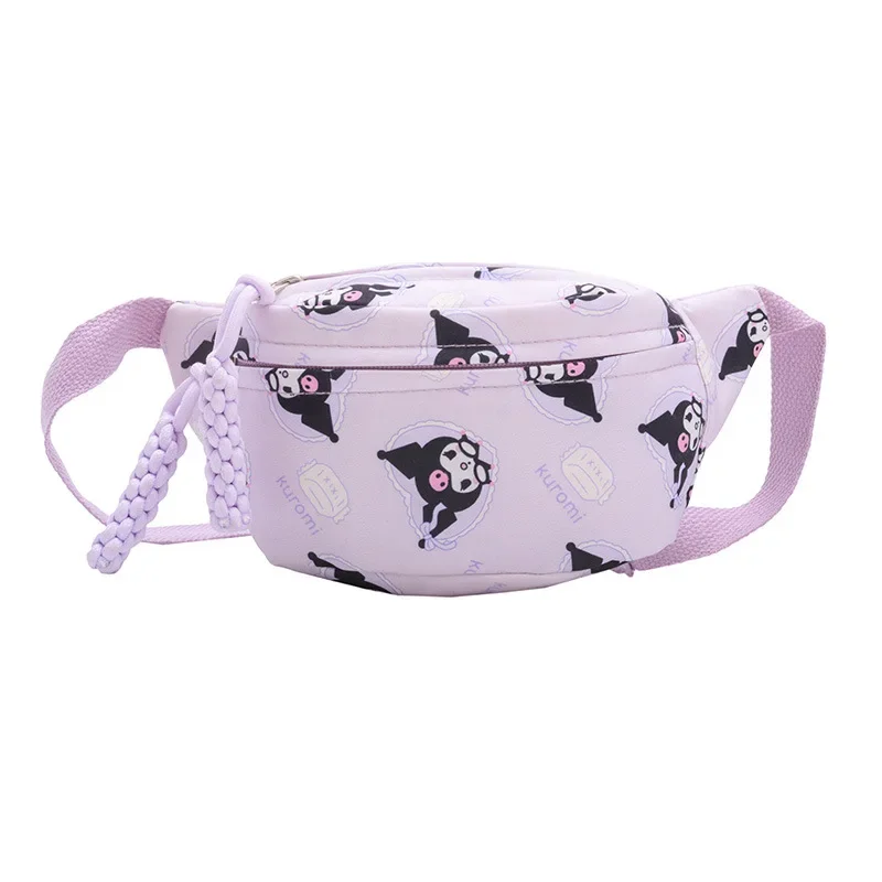 Sac de poitrine Sanurgente Kuromi pour enfants, Cinnamoroll, Bandoulière initiée, Poudres de rangement de taille, My Melody, Hello Kitty, Porte-monnaie, Cadeau pour fille