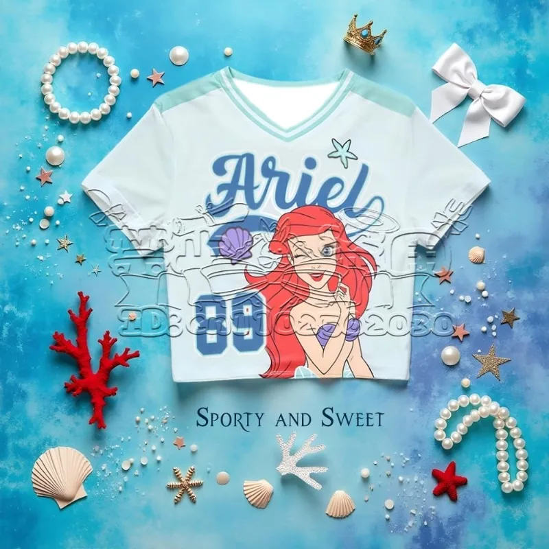 

25/26 Summer New MINISO Disney Classic Cartoon Character 3D Printed T-shirt for Women Adults Children Fashion Y2k T-shirt