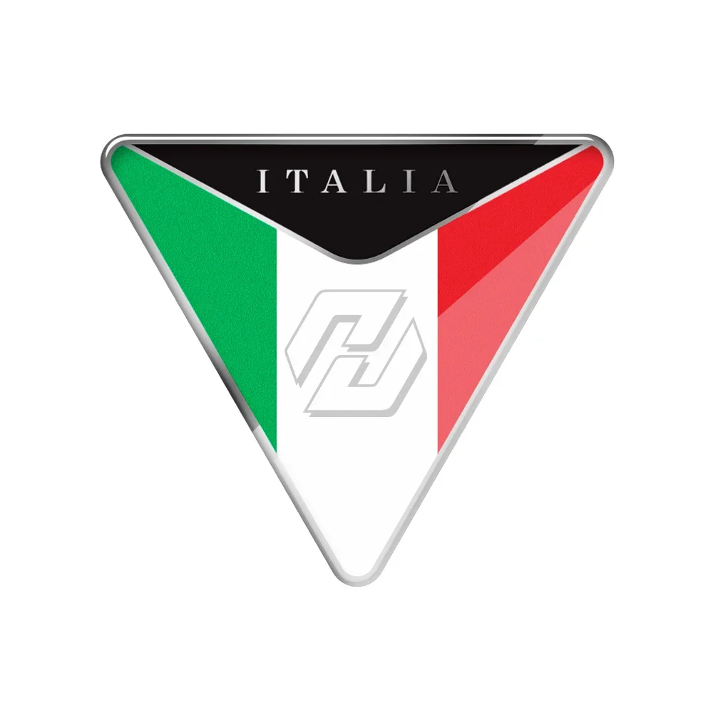 For Motorcycle Fender Tail Sticker 3D Resin Decal Italy Flag Sticker Italia