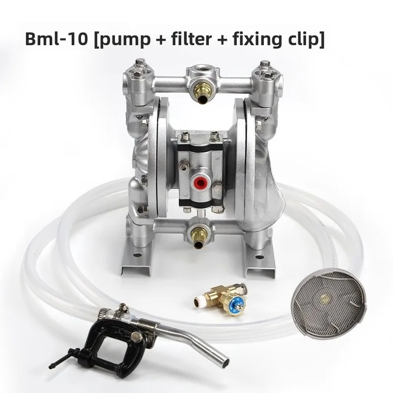 BML-10 Pneumatic Double Diaphragm Pump Bidirectional Aluminum Alloy Fluid Transfer Pump for Industrial Use