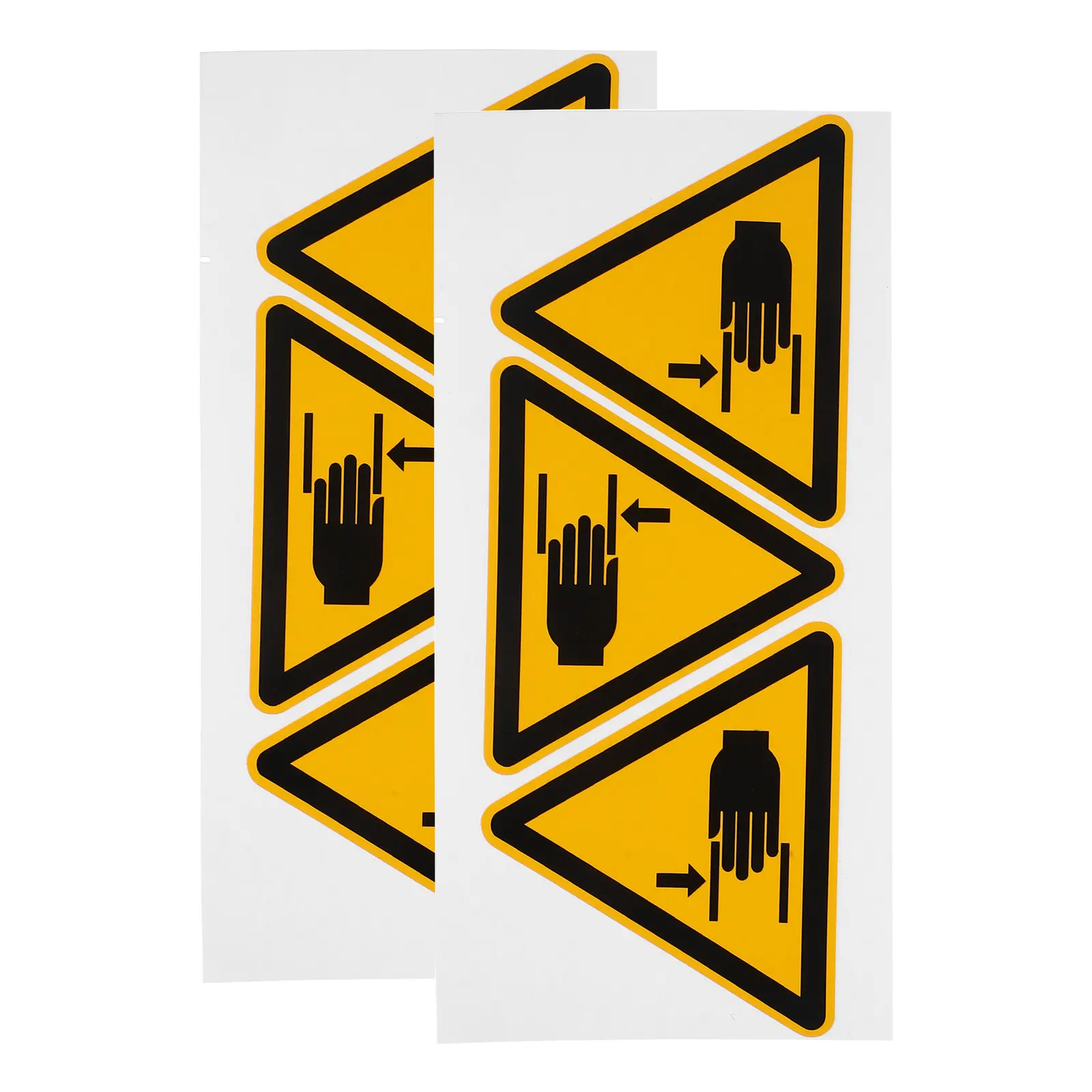 

6Pcs Safety Warning Sign Stickers Pinch Hand Caution Labels Industrial Machine Warning Decals Adhesive Keep Hands Safe Labels