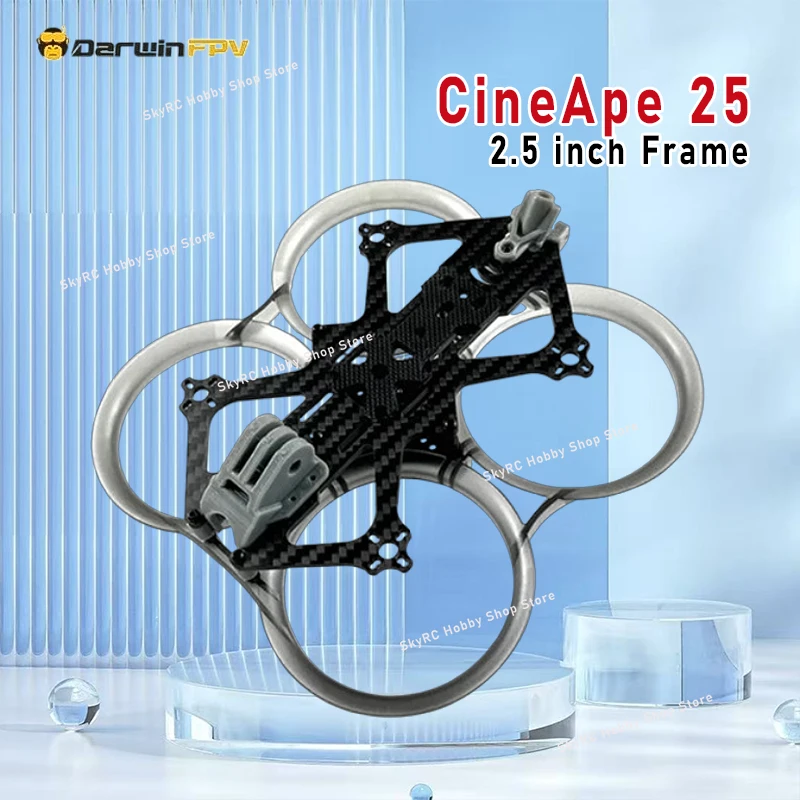 DarwinFPV CineApe 25 2.5 Inch FPV Frame - 112mm Wheelbase 20/25.5mm Mount for Cinewhoop Ducted RC DIY Parts
