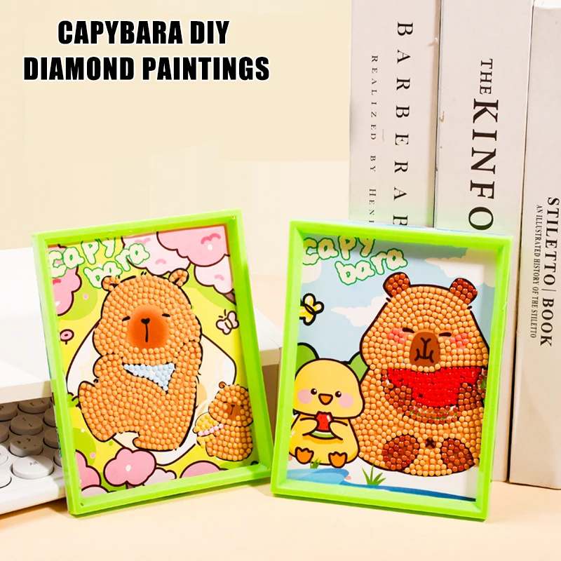 

1/3pc capybara DIY Diamond Paintings Cartoon Cute and Creative Wall Decoration Stickers Children's Diamond Stickers Party Favors