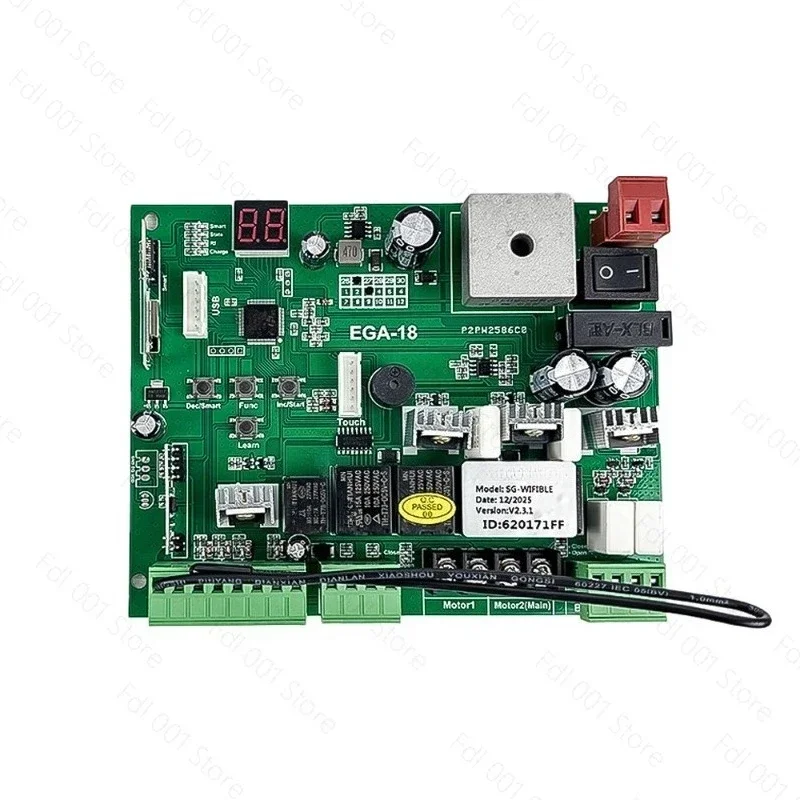 24V Swing Door Circuit Board with Encrypted Remote Control, Special Remote Control Handle for Electric Door