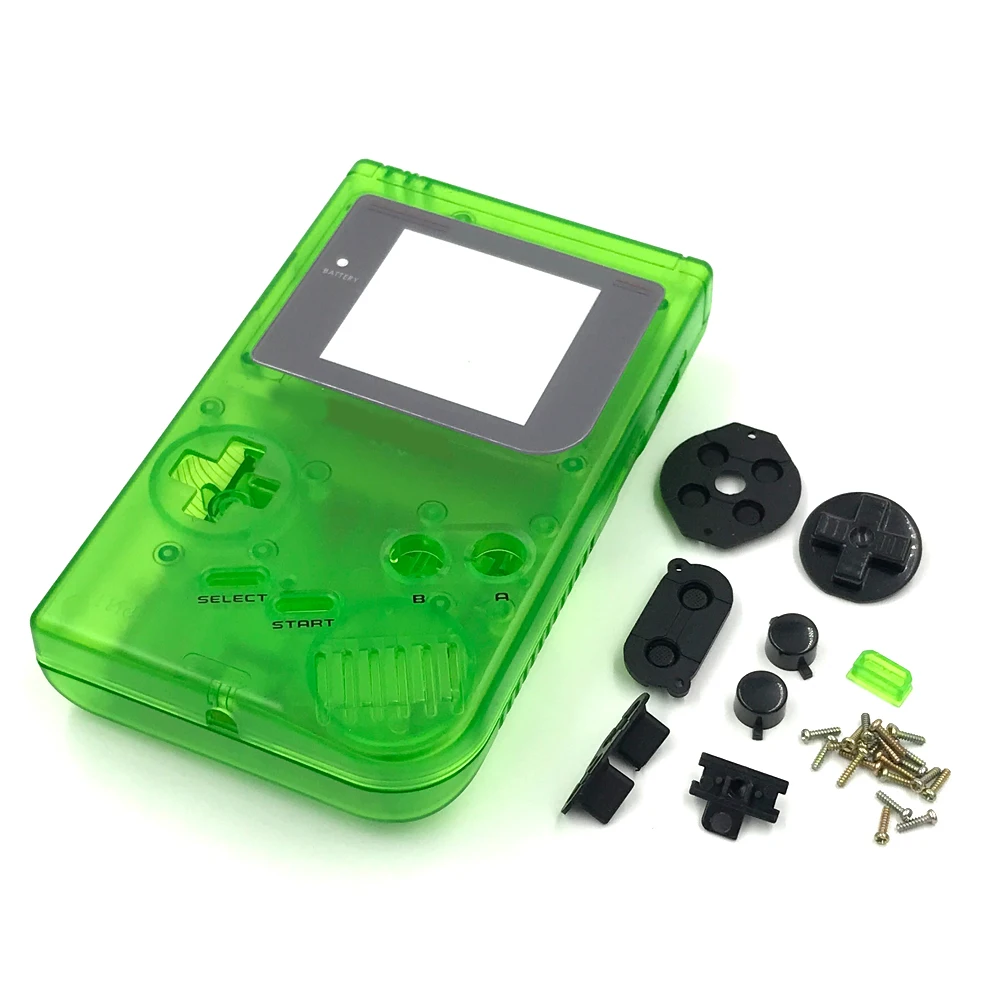 Komplettes Gehäuse für GameBoy Classic GB DMG Konsole mit Knopfschrauben, Gummipads und Ersatzteilen