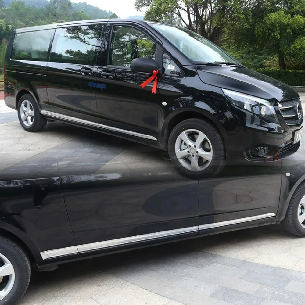 

For Mercedes-Benz V-Klasse V Class V250 V260 VITO W447 2014 - 2017 ABS Chrome Side Door Body Protection Liner Cover
