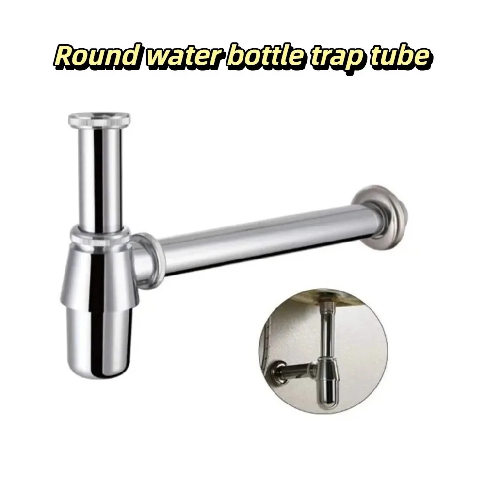 

Without Overflow Bottle Trap Deodorant Type Adjustable Height Easy To Install Siphon Drainer Plumbing Tube Removable Zinc Alloy