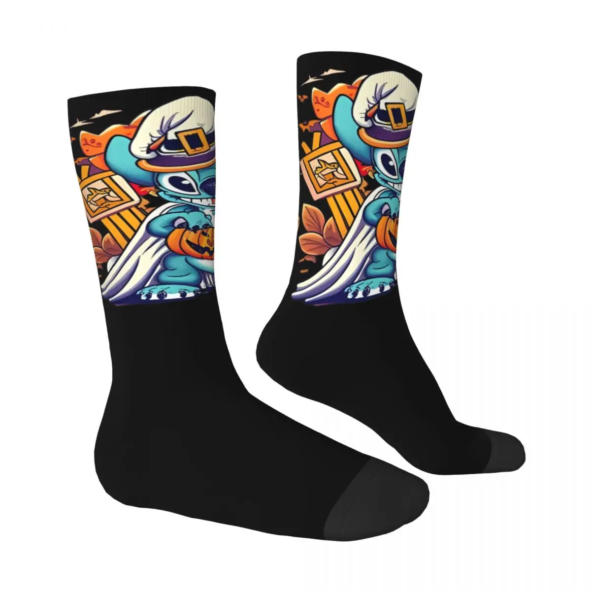 Chaussettes de sport coordonnantes pour hommes, bas respirants, point d'Halloween, graphique Kawaii, course à pied, automne