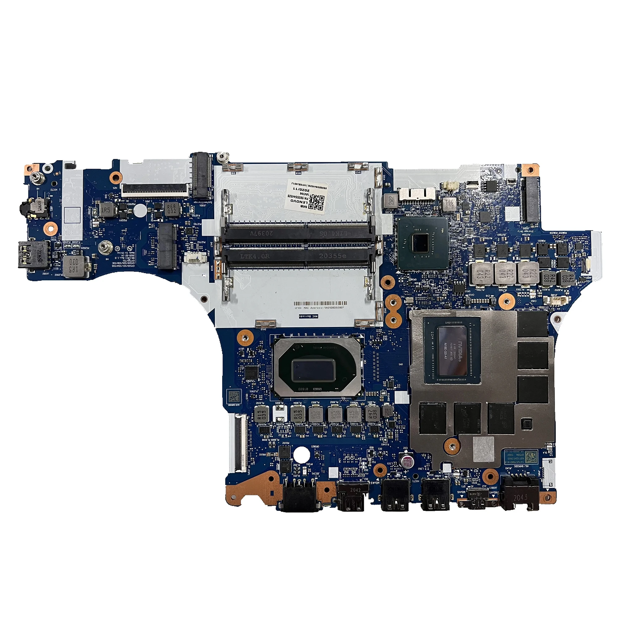 

Legion 5P-15IMH05H Laptop Motherboard For Thinkpad NM-C911 FRU;5B20Y89736 CPU: I7-10875H_RTX2060 DDR4 Double SATA 4G Generic