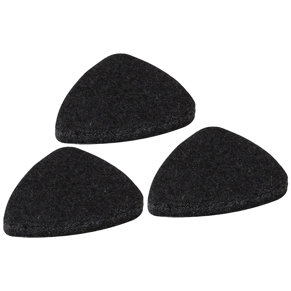 

3pcs Wool Felt Guitar Picks Compact Portable Bass Ukulele Accessories Unique Design Folk Creative Plectrums for Practice Easy