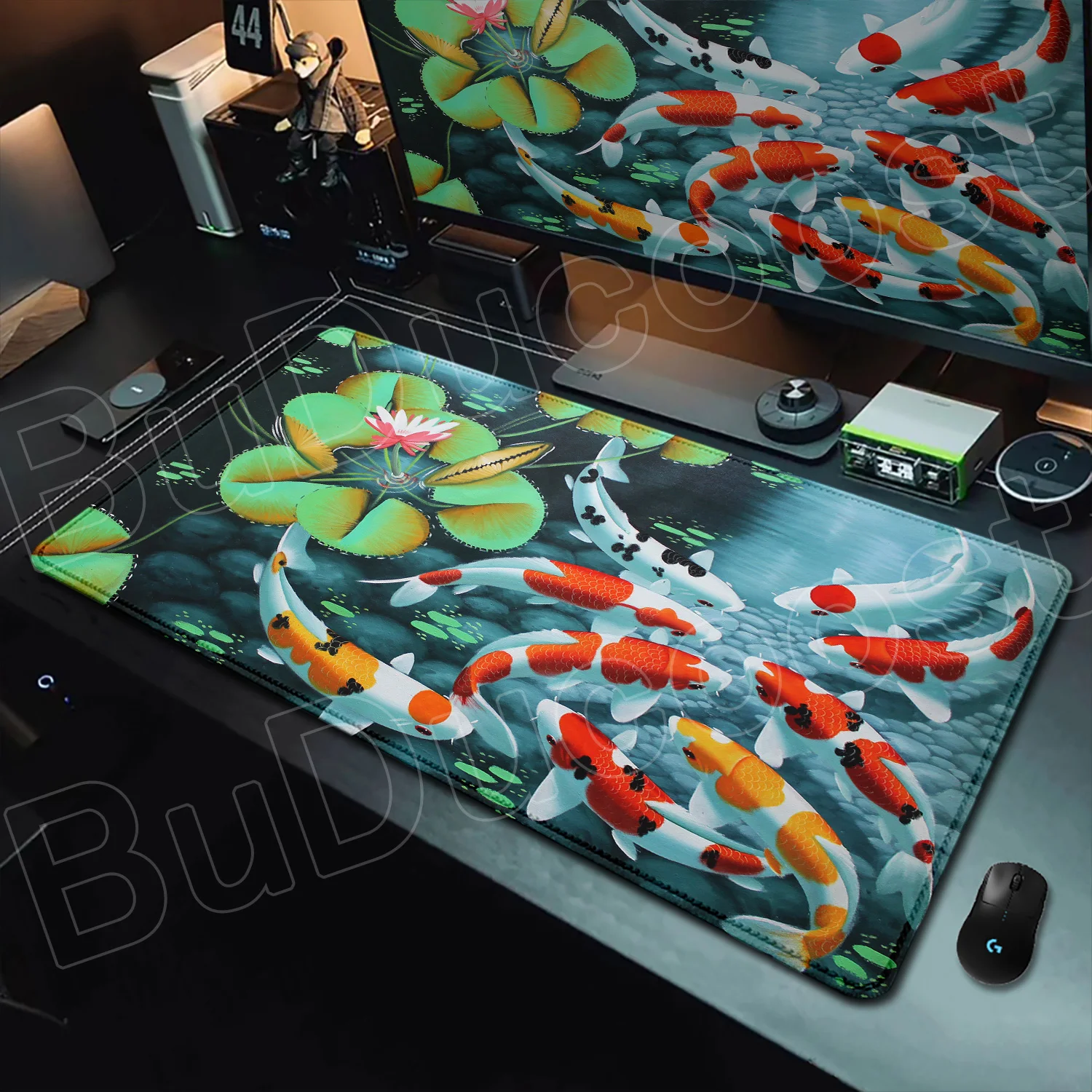 

New Koi Fish Mouse Pad HD Large Size Computer Office Game Table Mat XXL Anti-slip Rubber Gaming Keyboard Mousepad Long Desk Pads
