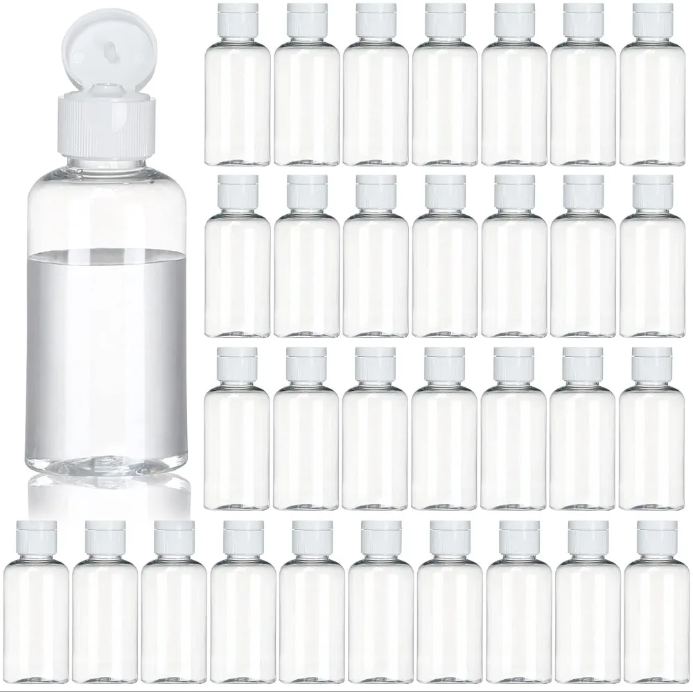 100 Stuks 5Ml/10Ml/20Ml/30Ml/50Ml/60Ml Plastic Lege Squeeze Reisflessen Met Flip Dop Voor Handdesinfecterend Shampoo Lotion Crème