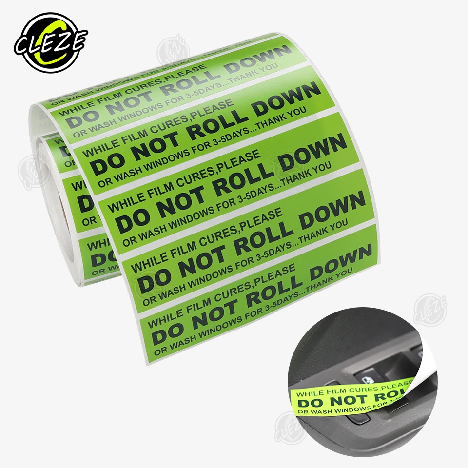 CLEZE Hot Sales Safety Mark Reflective Tape Car Window Roll DO NOT ROLL DOWN Sticker Styling Vinyl Sign Making Accessories