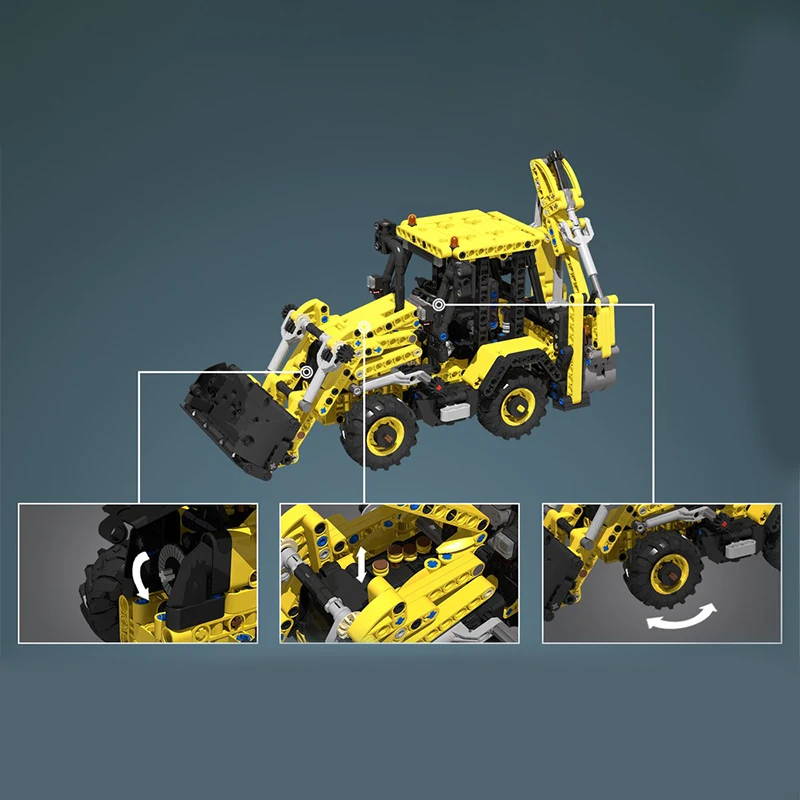 1120 قطعة Moc مدينة الهندسة JCB 3CX المدمجة حفار نموذج التكنولوجيا اللبنات الإبداعية الأطفال الطوب اللعب هدية