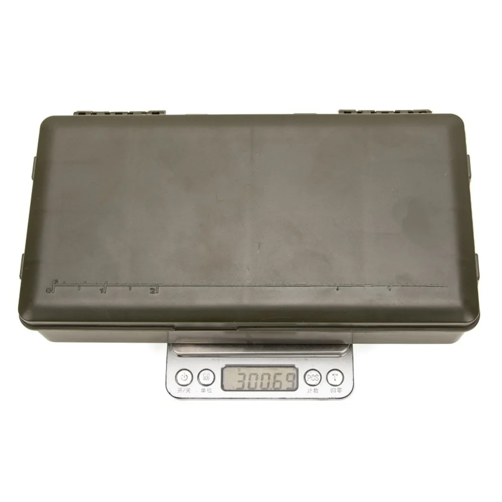 

For Fishing Trips Grayish Green Fishing Tackle Box Sturdy Plastic Tackle Box Fishing Tackle Box Carp Rig Organizer