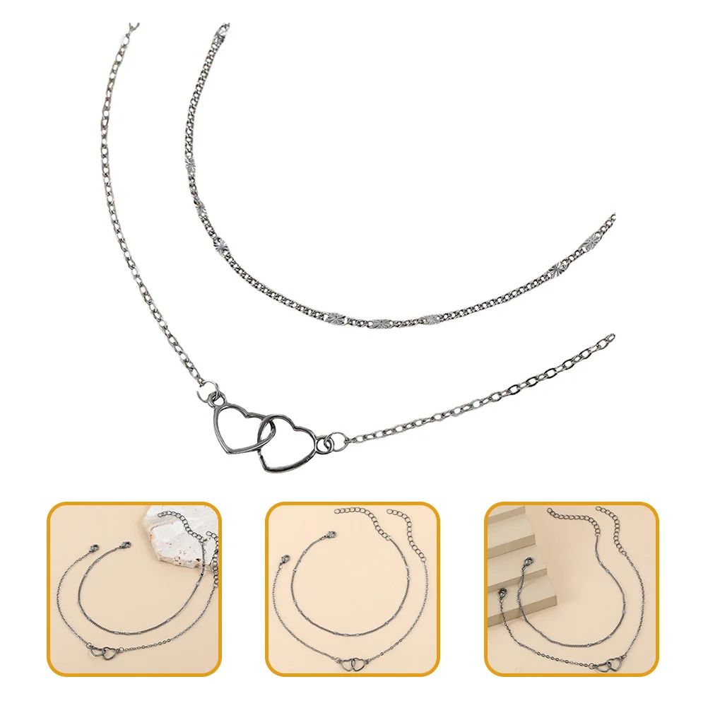 قطعتان من سوار القلب بتصميم بسيط وأساور متطابقة للأزواج، إكسسوار أنيق لحفلات العشاء، مريح للارتداء #5