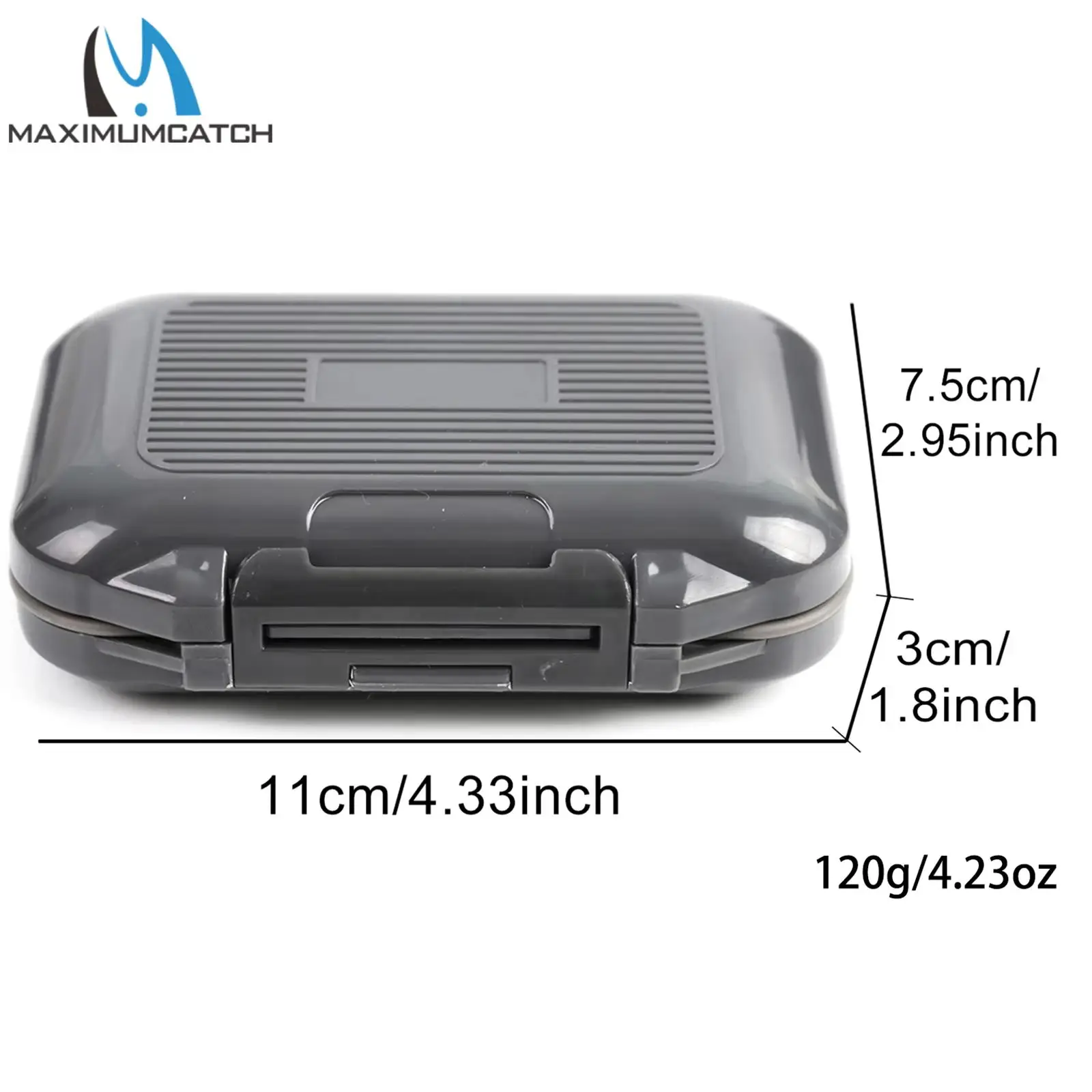 Maximumcatch Waterproof RO Plastic Fishing Hook Box 12 Compartments Waterproof Fishing Tackle Box 115*80*33mm