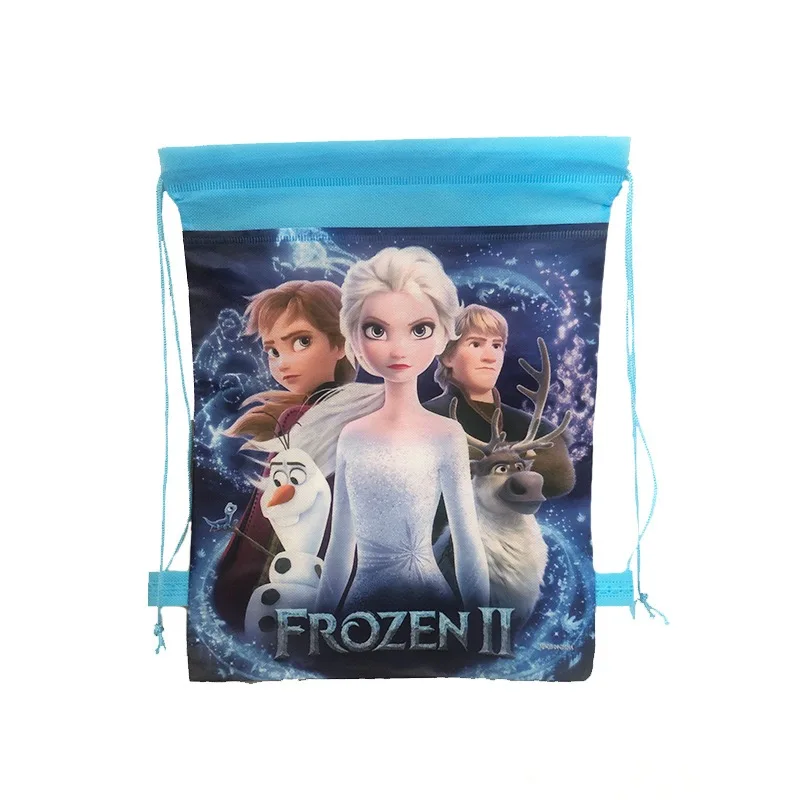 Frozen Princess Elsa Anna 5/10/20/30PCS Birthday Party Gifts Non-woven 27*34cm Drawstring Good Bags Kids Favor School Backpacks