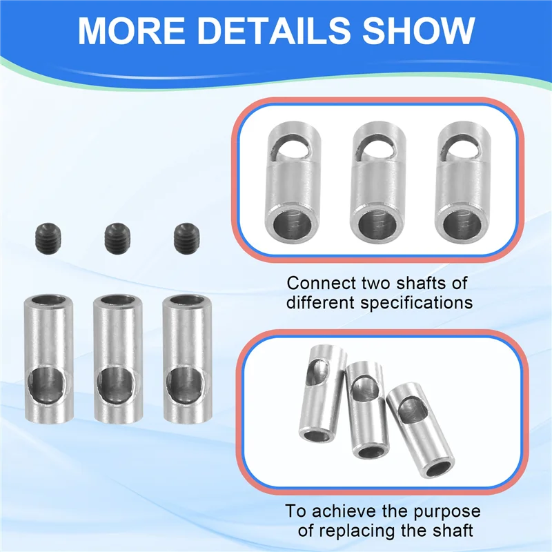 YSUN-3 Stuks Motor As 3.17Mm Tot 5Mm Veranderen Over As Adapter Mouw Voor RC Model Auto boot Vliegtuig 3650 550 540 Motor