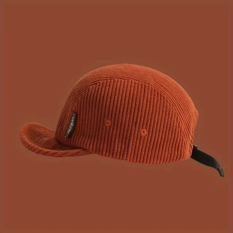 Boné de beisebol de veludo estilo japonês design de aba macia unissex retrô moda de rua para outono inverno chapéu diário