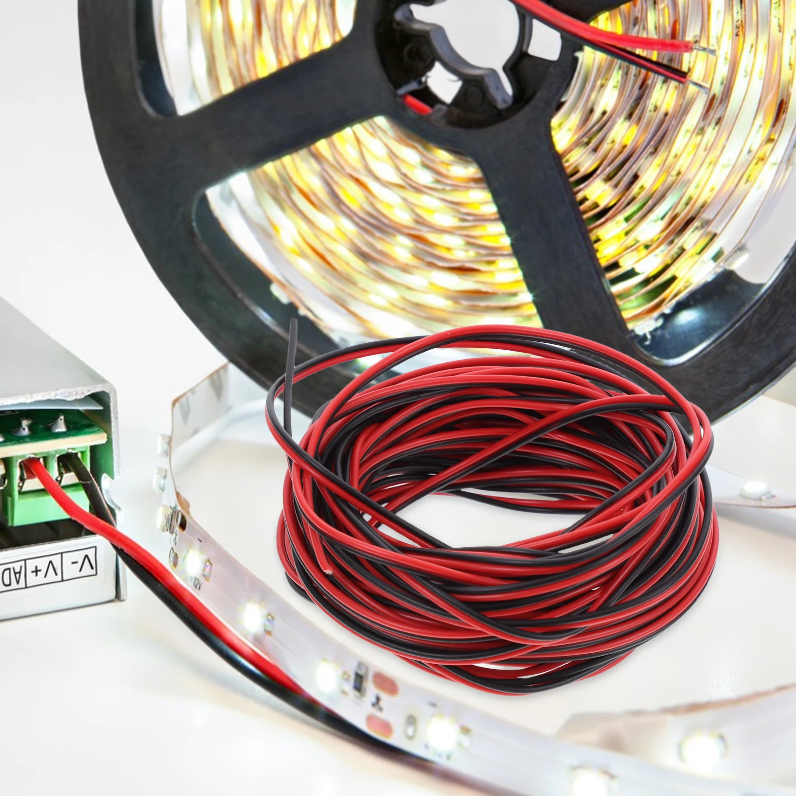 

LED Light Strip Connector Cable for Lamp Belt Extension Flexible Conductivity Versatile DIY Projects Home Commercial Decorative