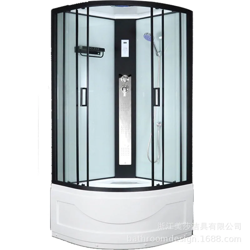 

Factory direct sales explosion-proof glass integrated shower room fan-shaped shower dry and wet separation partition