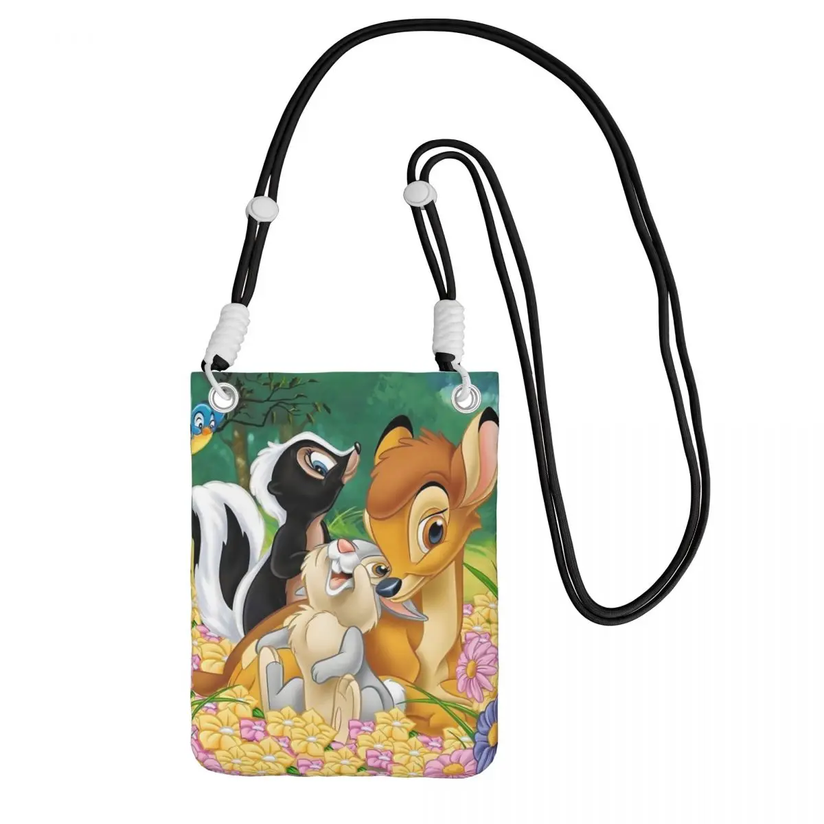 

Custom Bambi Smart Phone Wallet With Strap Cute Deer Crossbody Bag Women Men Running Mobile Phone Bag