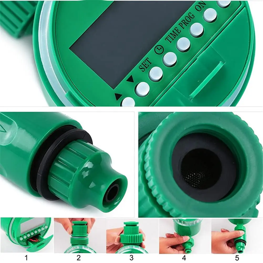 Automatic Irrigation Controller Electronic Intelligence Valve Watering Control Device Lcd Display Garden Watering Timer