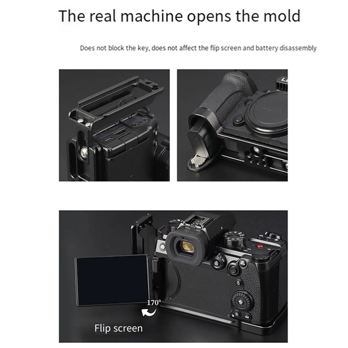 Câmera ajustável vertical de liberação rápida l placa/suporte aperto de mão para panasonic s5ii g9ii câmera prata