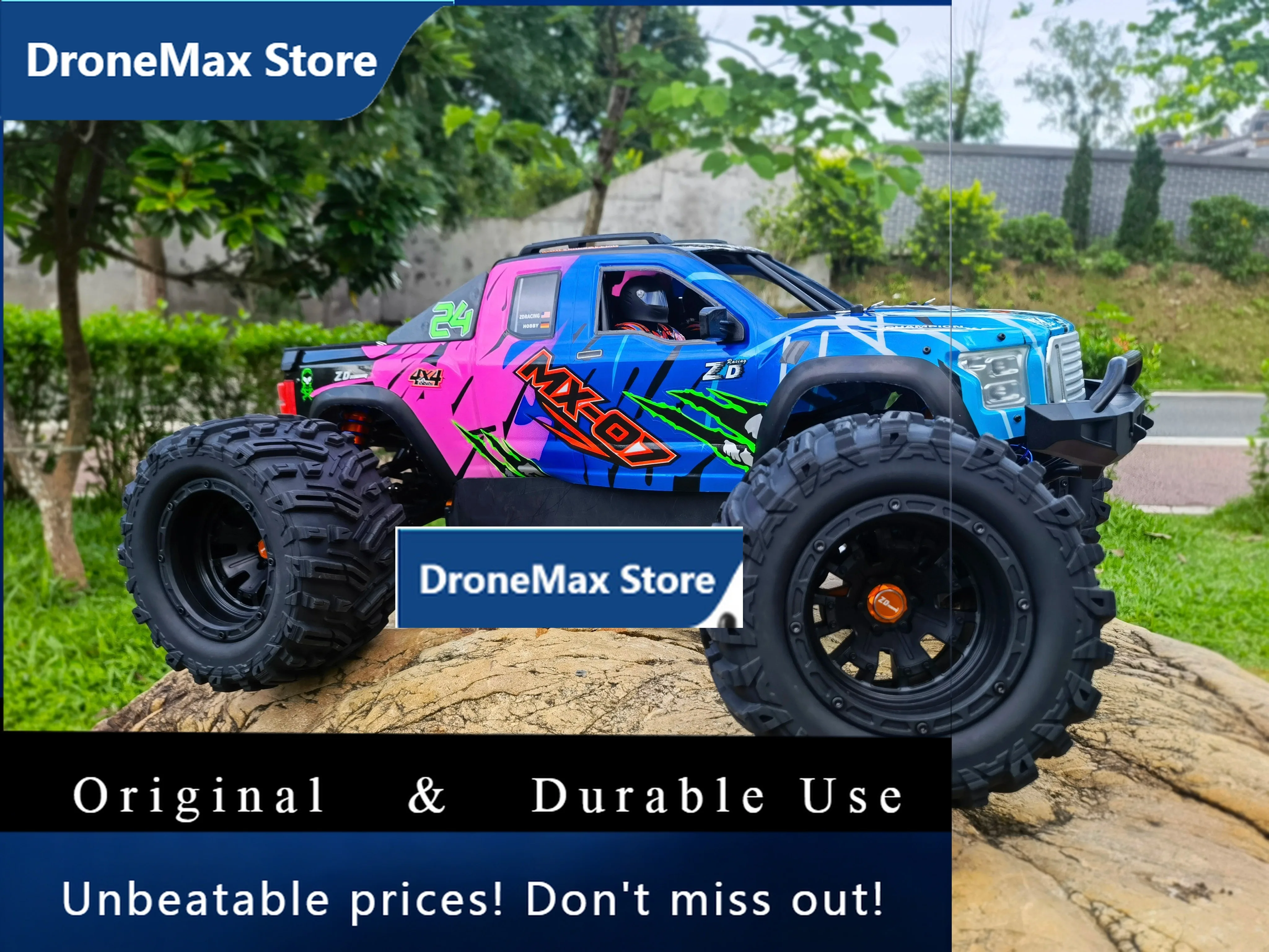 DroMaZD Racing MX-07 MX 07 1/7 4WD 8S Brushless MONSTER TRUCK Buggy Off-Road RC Electric 80km/h High-speed Racing Remote Control