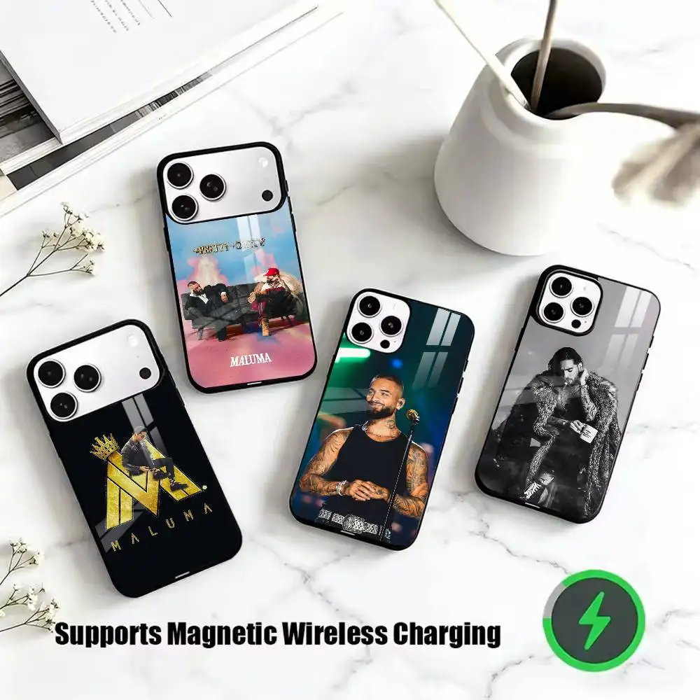 Cool Singer M-Maluma  Wireless Magnetic Charge Phone cover For iPhone 17,16,15,14,13,12,11Plus,Pro,Max