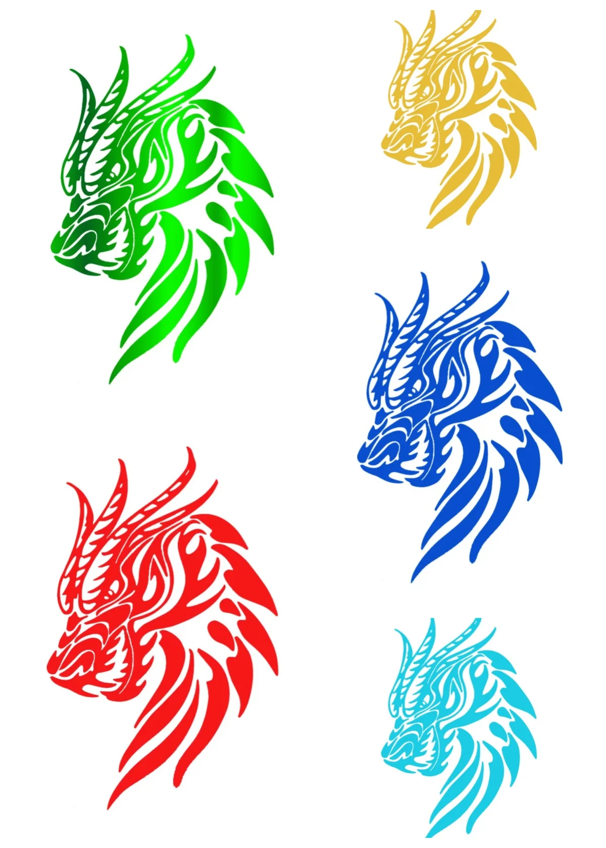 

Fun Dragon Head Car Sticker Truck Laptop Vinyl Car Sticker Decorative Decal Accessoriesries Car Styling