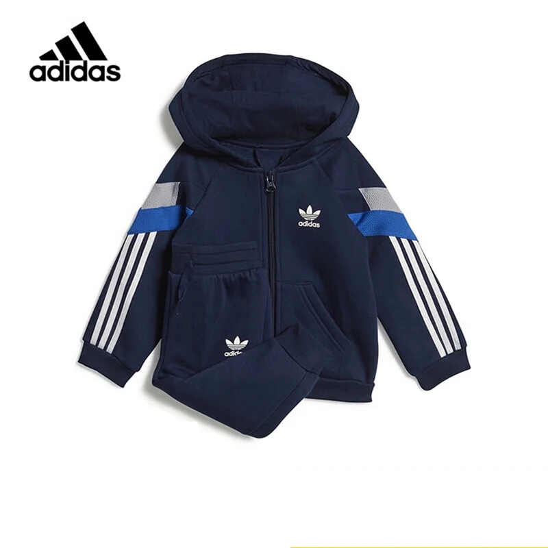 Adidas Zipper Cardigan Sweatshirt Sweatpants Boys Girls Kidsren\'s Casual Suit Hl2209