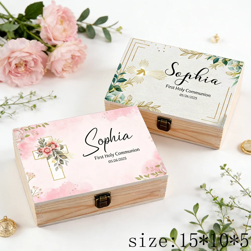 Personalized Baby First Holy Communion Memory Box Custom Keepsake Gift for Boys & Girls Gift Idea for 1st Communion