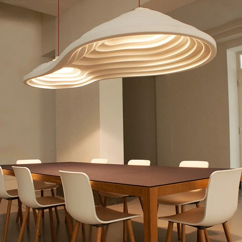 Creative minimalist design bar lamp, wabi-sandy Nordic restaurant resin chandelier