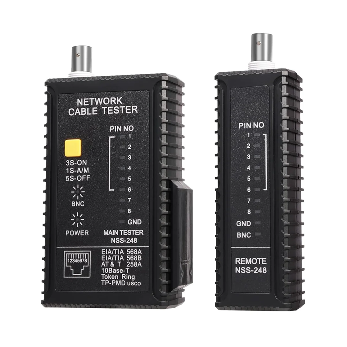Coax Continuidade Tester para dados e cabos coaxiais, Network Cable Tester