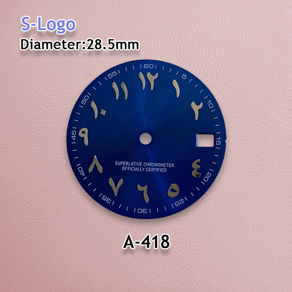 S Logo Dial 28.5mm NH35 Dial Arabic Numerals Dial Suitable For NH35/36/4R35 Automatic Movement Single Calendar Watch Accessories